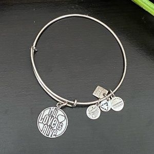 ALEX and ANI My Love is Alive Expandable Wire Rafaelian Silver Bangle Bracelet